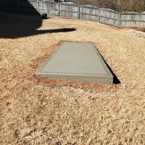 concrete slab for small shed